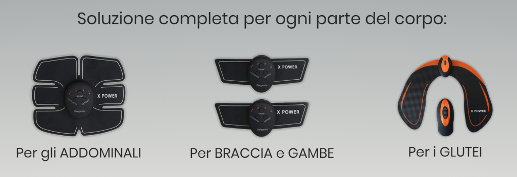 xpower addominali braccia glueti